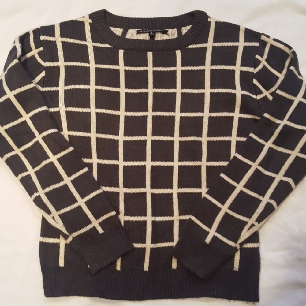 Walter Baker Sabrina Windowpane Sweater